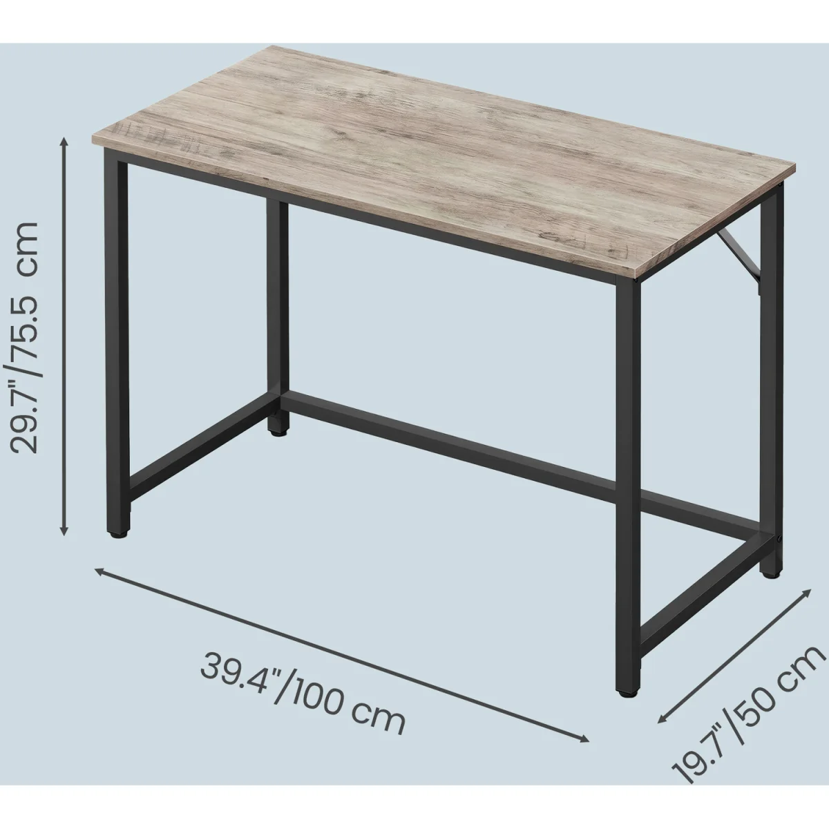 VASAGLE Home Office Computer Desk - Orange – image 3