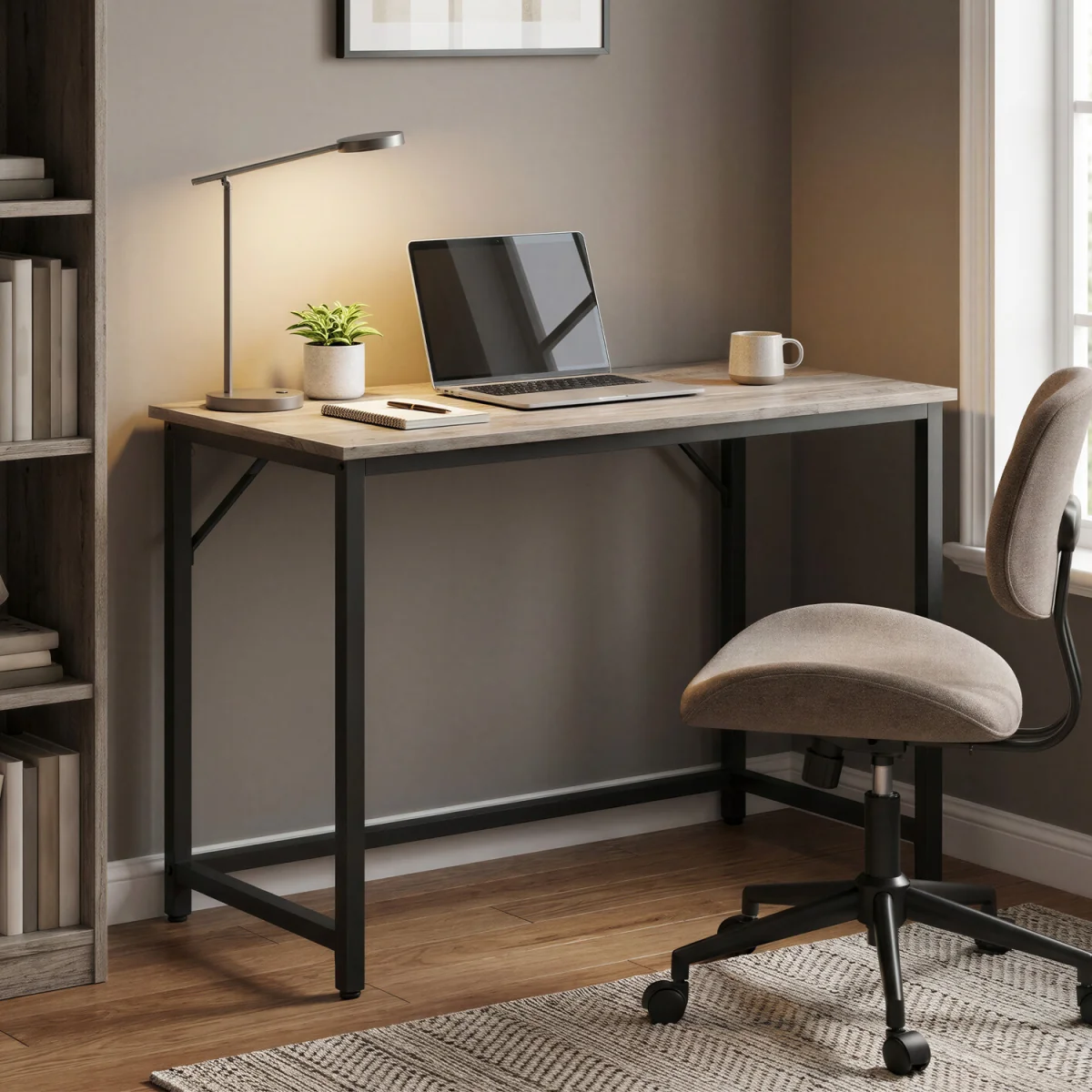 VASAGLE Home Office Computer Desk - Orange – image 4
