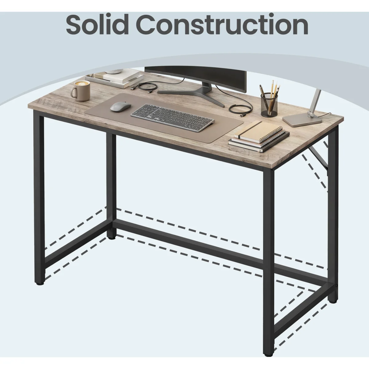 VASAGLE Home Office Computer Desk - Orange – image 6