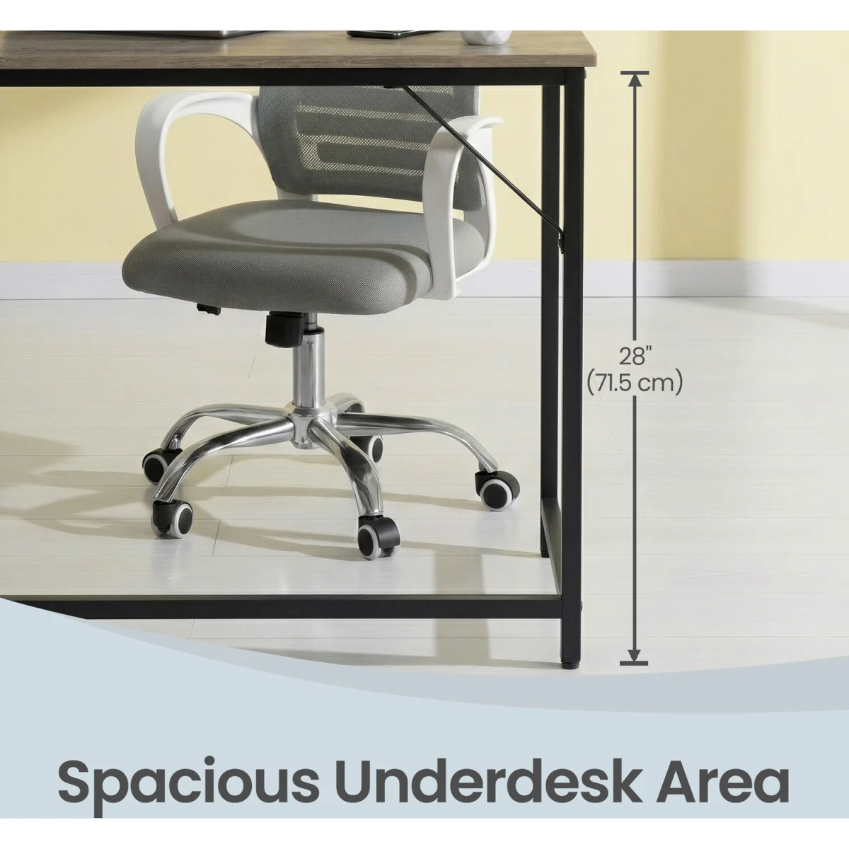 VASAGLE Home Office Computer Desk - Orange – image 7