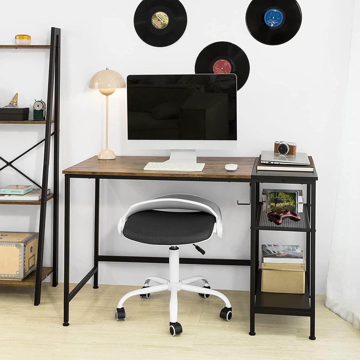 SoBuy Computer Desk Office Table  Writing Desk - Brown – image 3