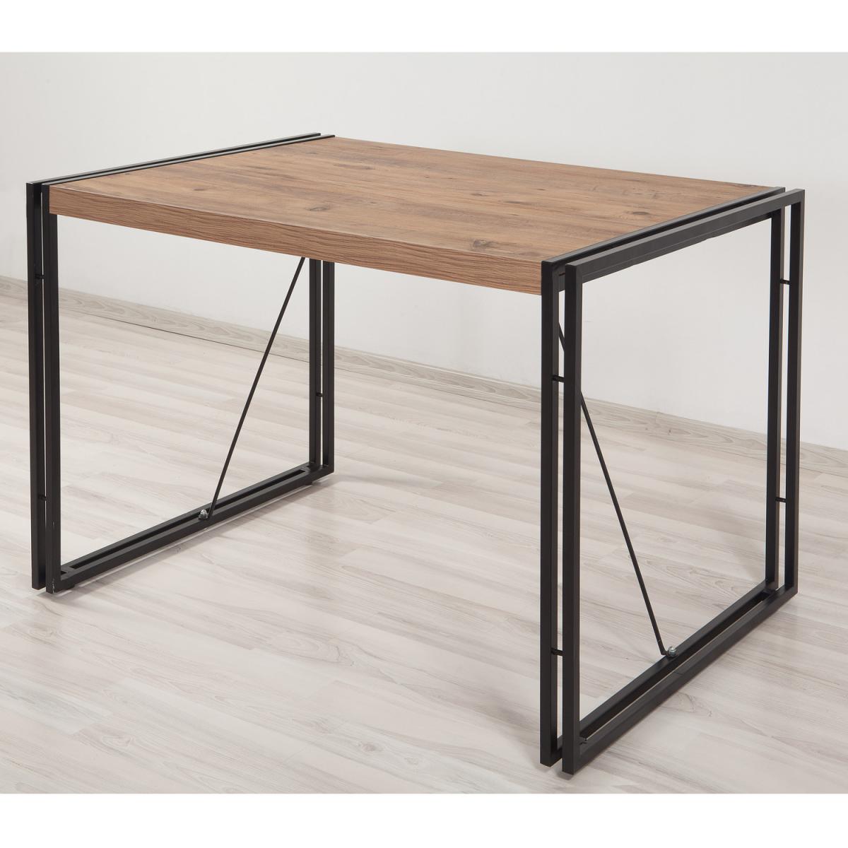 Cosmo Mensa Computer Desk with Metal Legs - Walnut – image 2