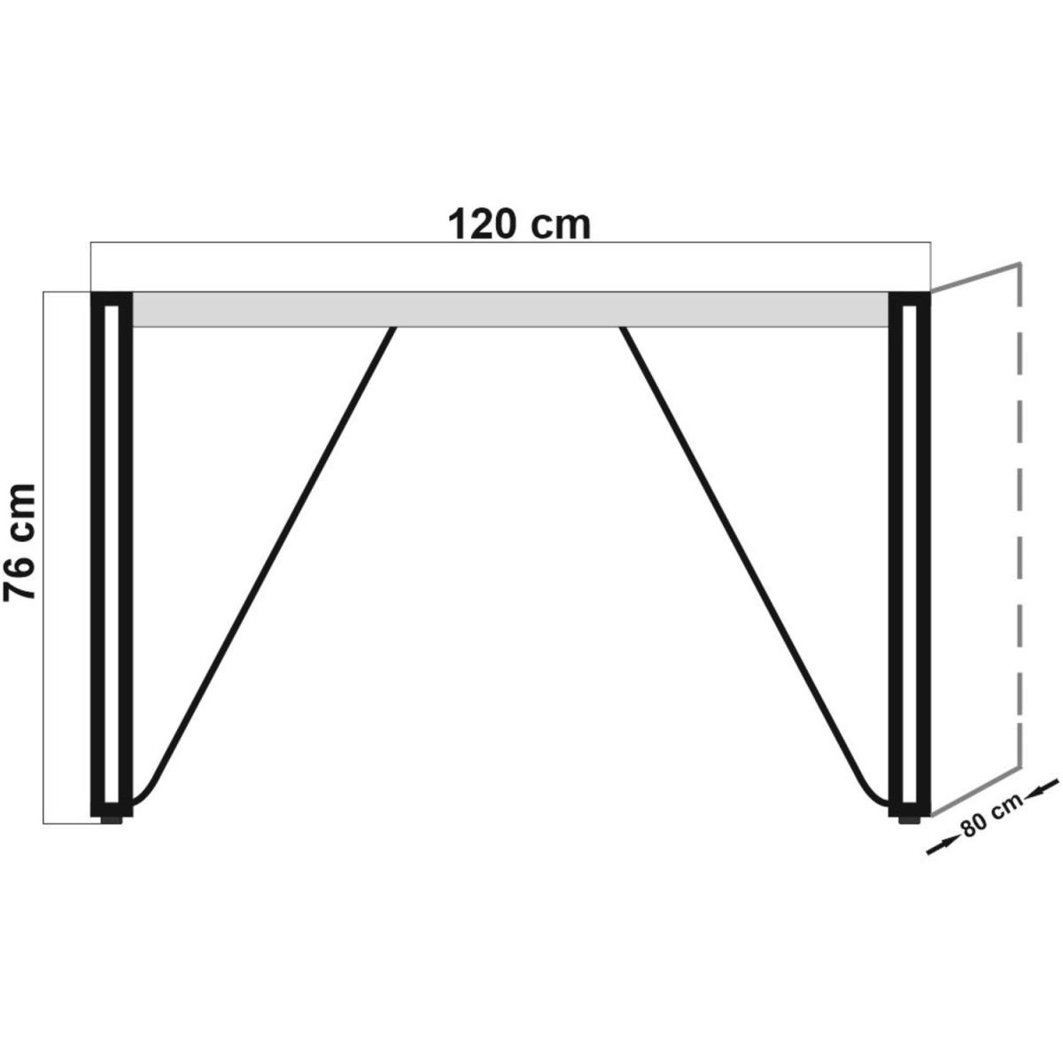 Cosmo Mensa Computer Desk with Metal Legs - Walnut – image 4