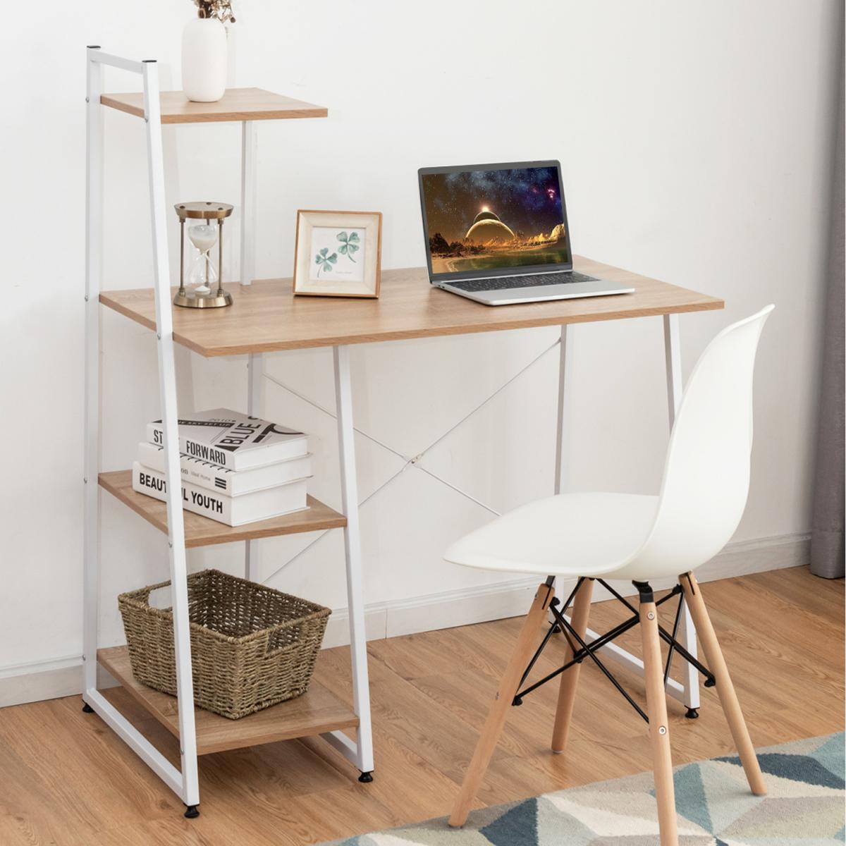 Costway X-Shape Frame Computer Writing Desk - Natural – image 2