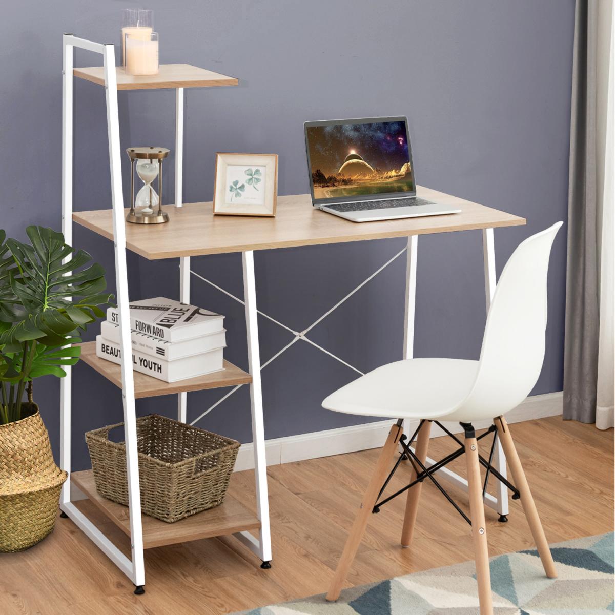 Costway X-Shape Frame Computer Writing Desk - Natural – image 4