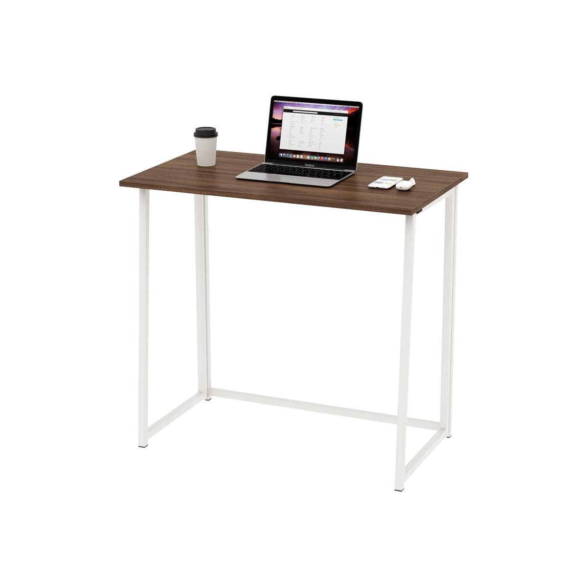 Compact Folding Computer Desk - Brown – image 1