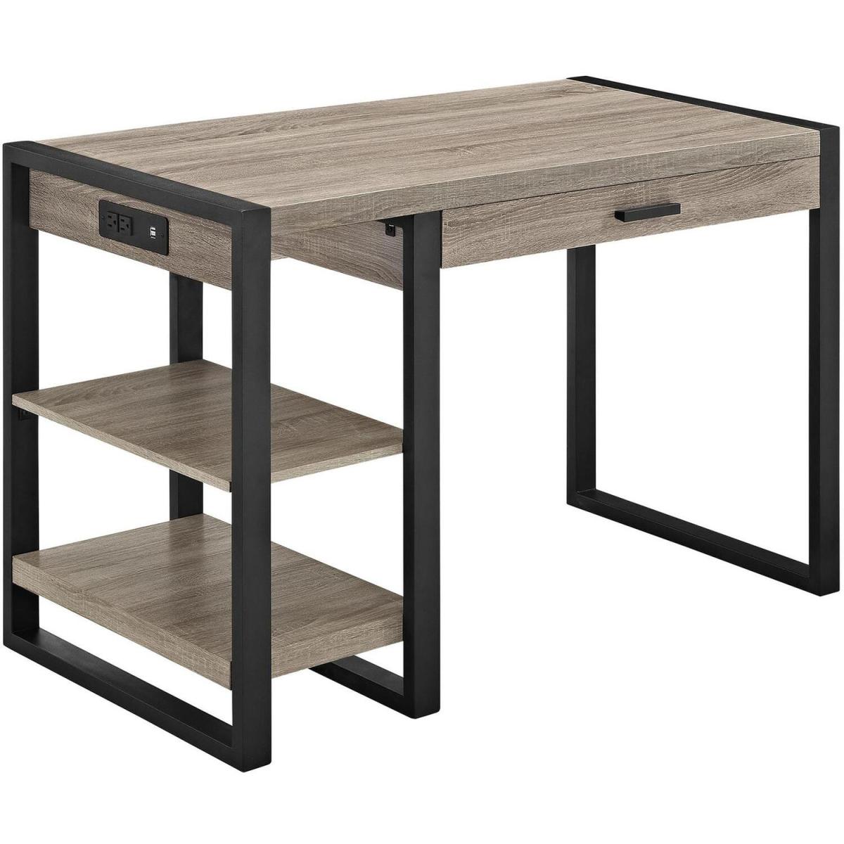Oakley 1 Drawer Computer Desk - Driftwood - Driftwood – image 2