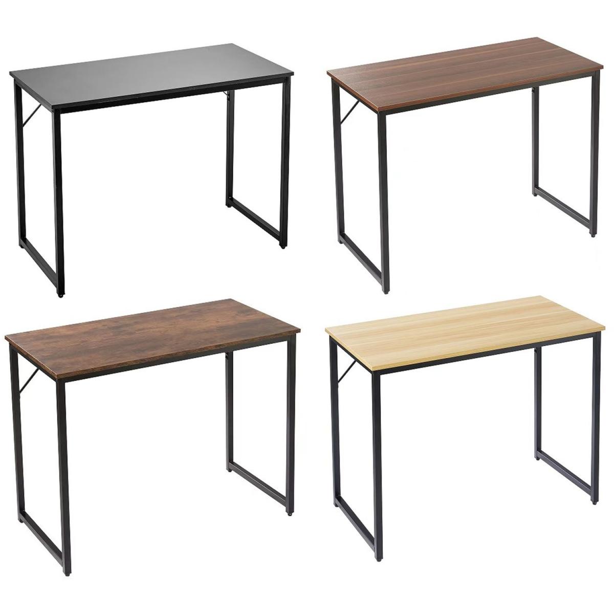 Industrial Computer Desk 39" Small Writing Study Table - Walnut – image 2