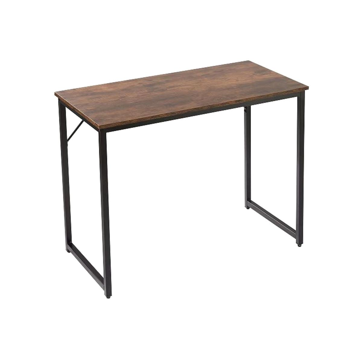 Industrial Computer Desk 39" Small Writing Study Table - Walnut – image 1