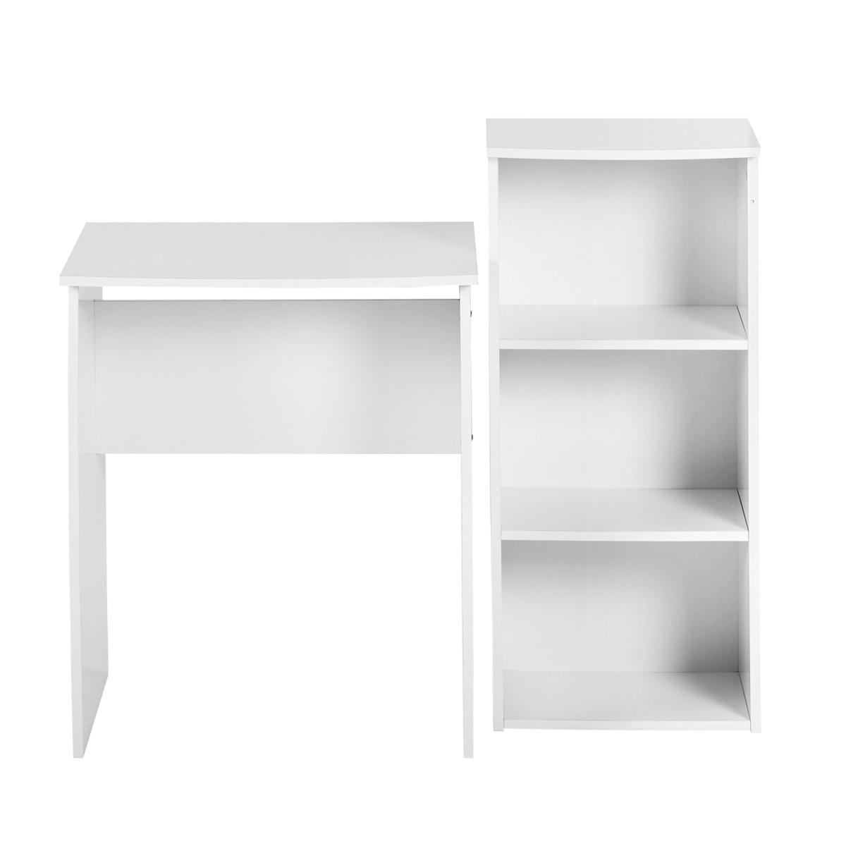 Domino Desk Set with Three Shelves - White – image 2