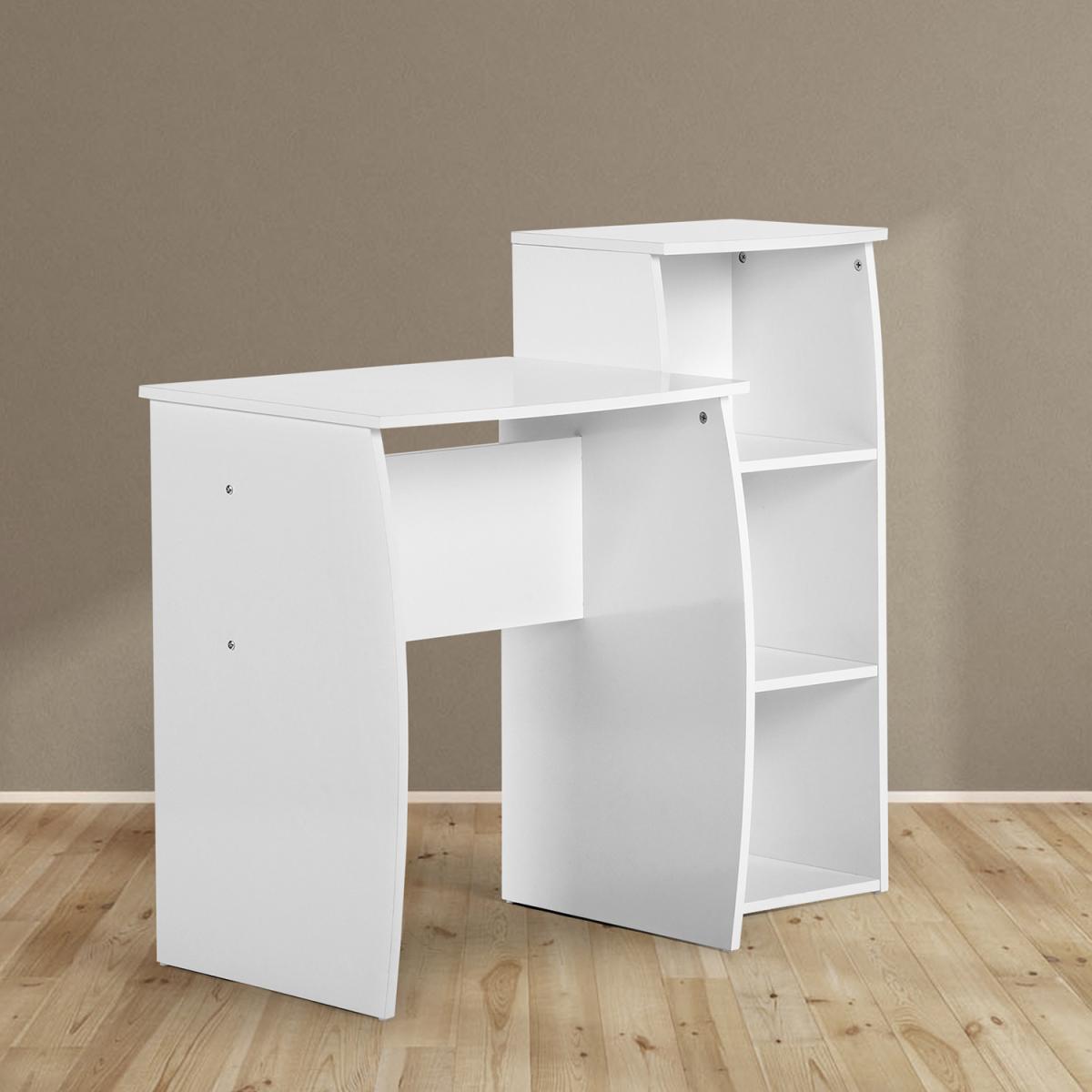 Domino Desk Set with Three Shelves - White – image 3
