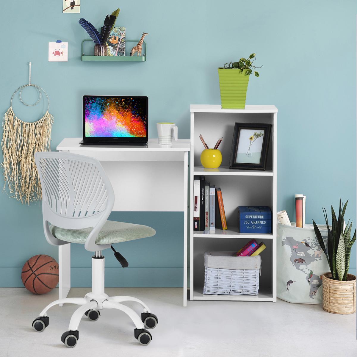 Domino Desk Set with Three Shelves - White – image 4