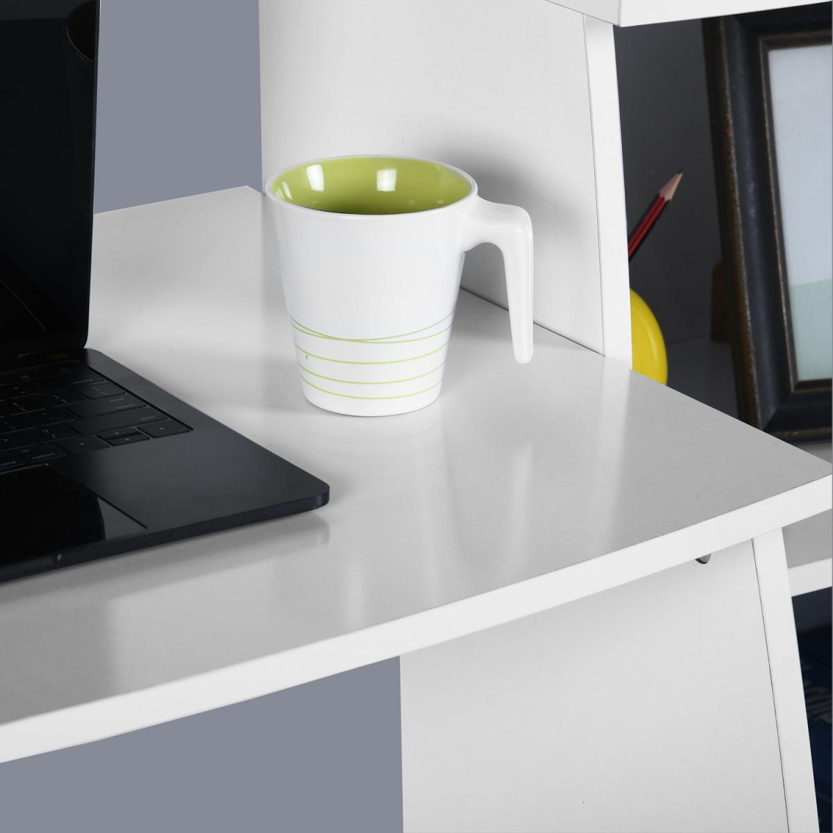 Domino Desk Set with Three Shelves - White – image 6