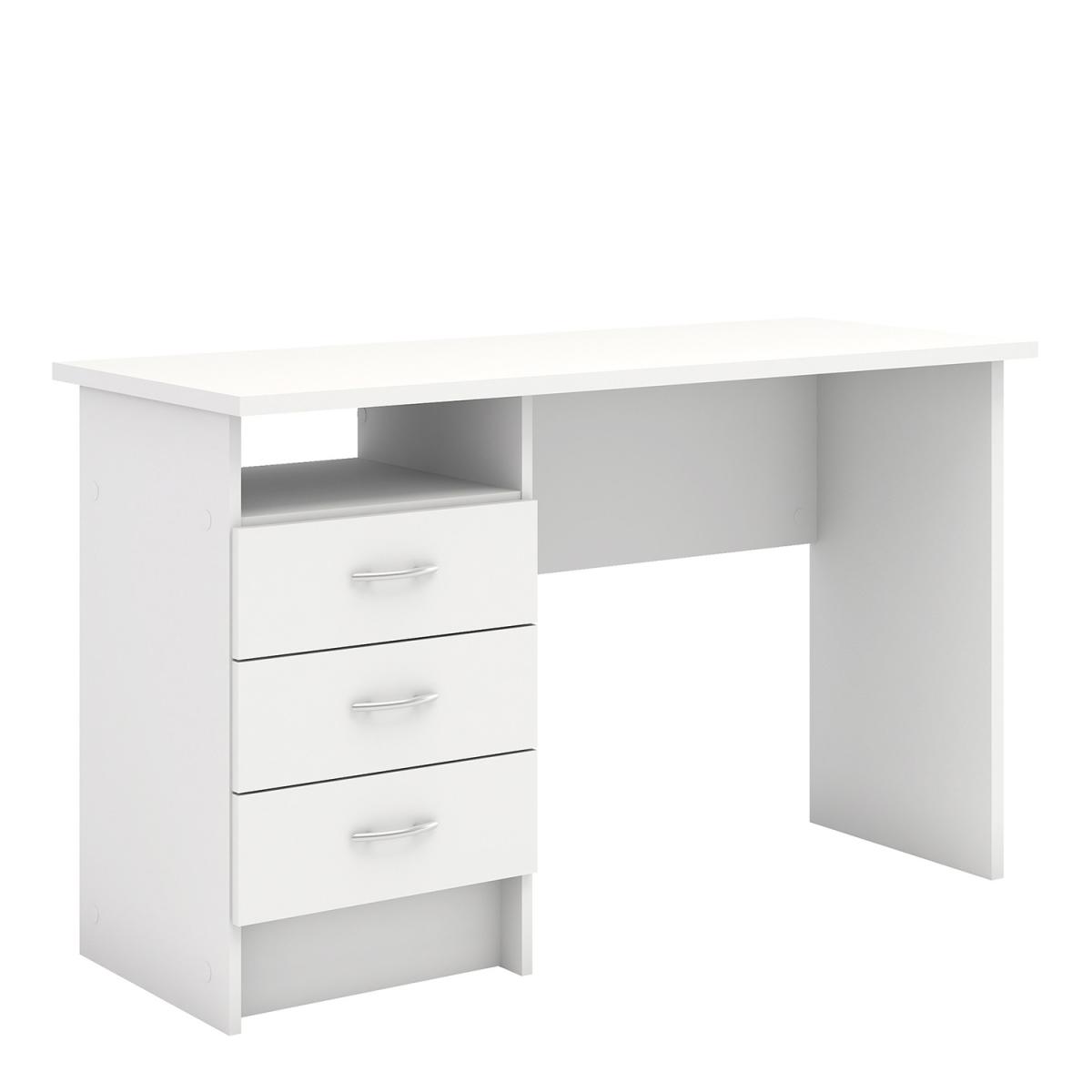 Focus Desk With Three Drawers - White – image 2
