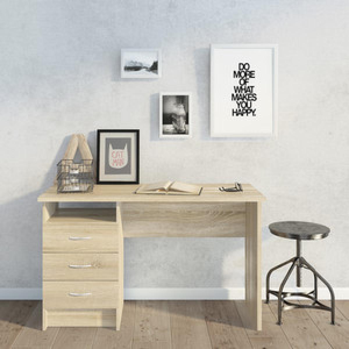 Focus Desk With Three Drawers - White – image 11