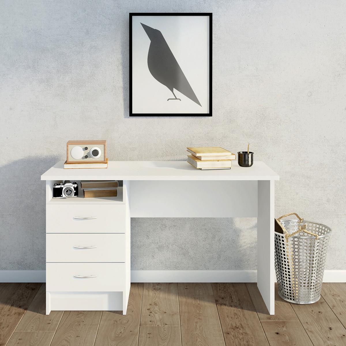Focus Desk With Three Drawers - White – image 4