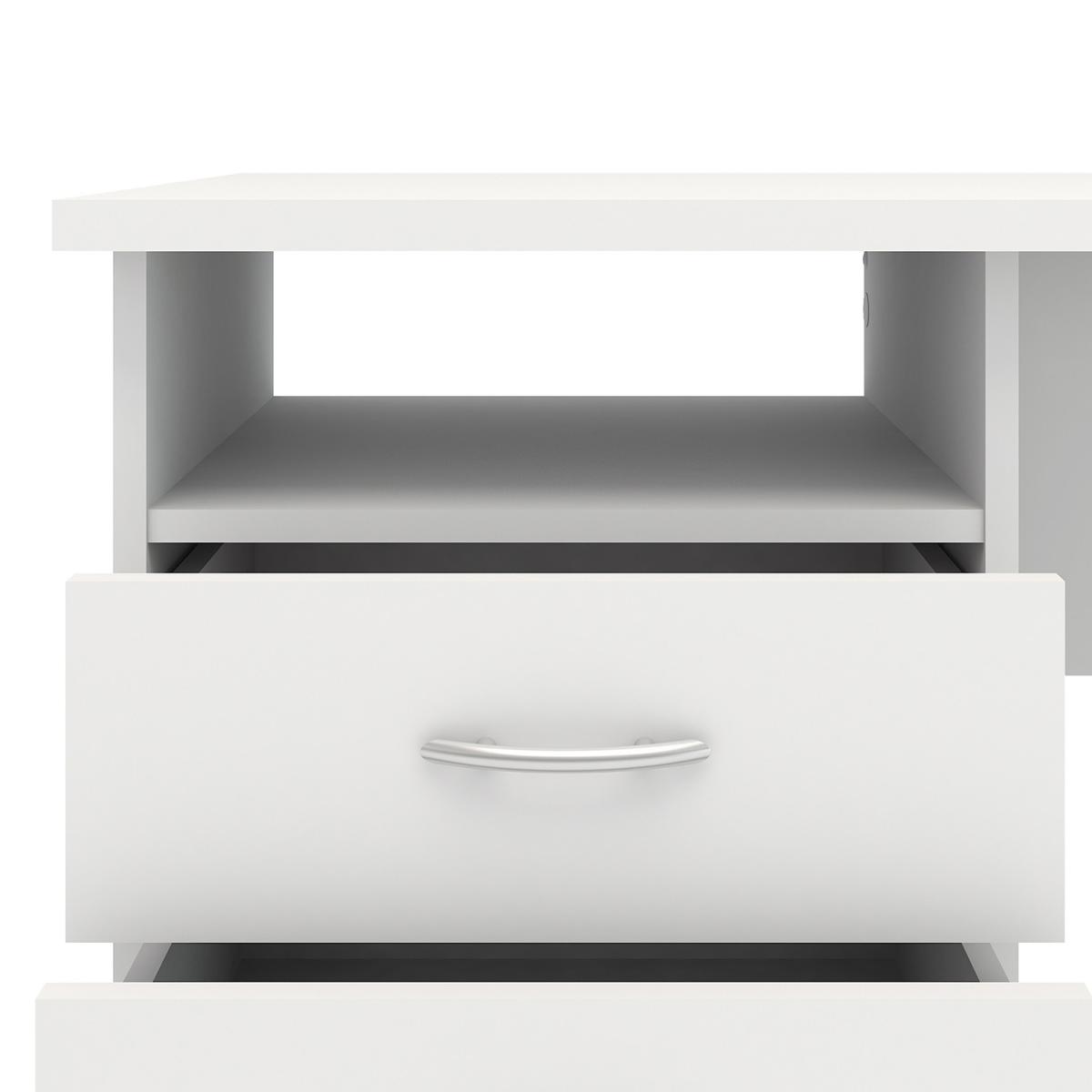 Focus Desk With Three Drawers - White – image 7