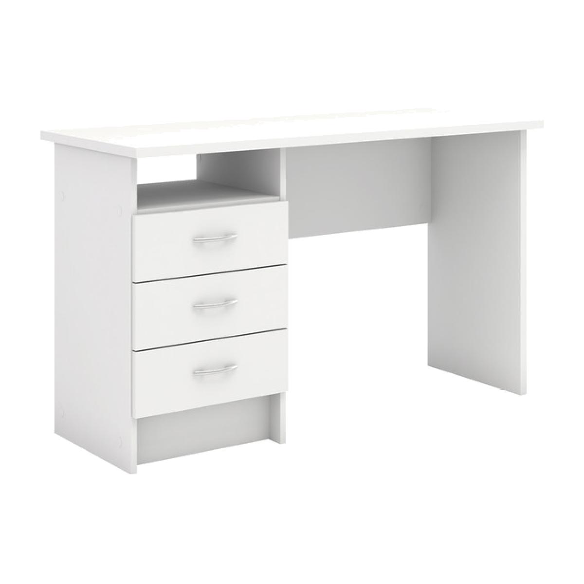 Focus Desk With Three Drawers - White – image 1