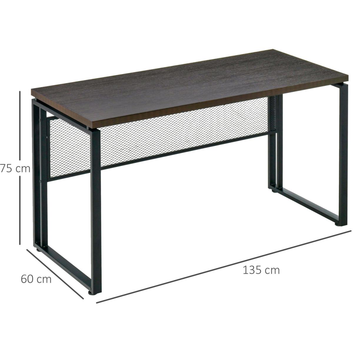 Computer Desk with Storage - Rustic brown – image 2