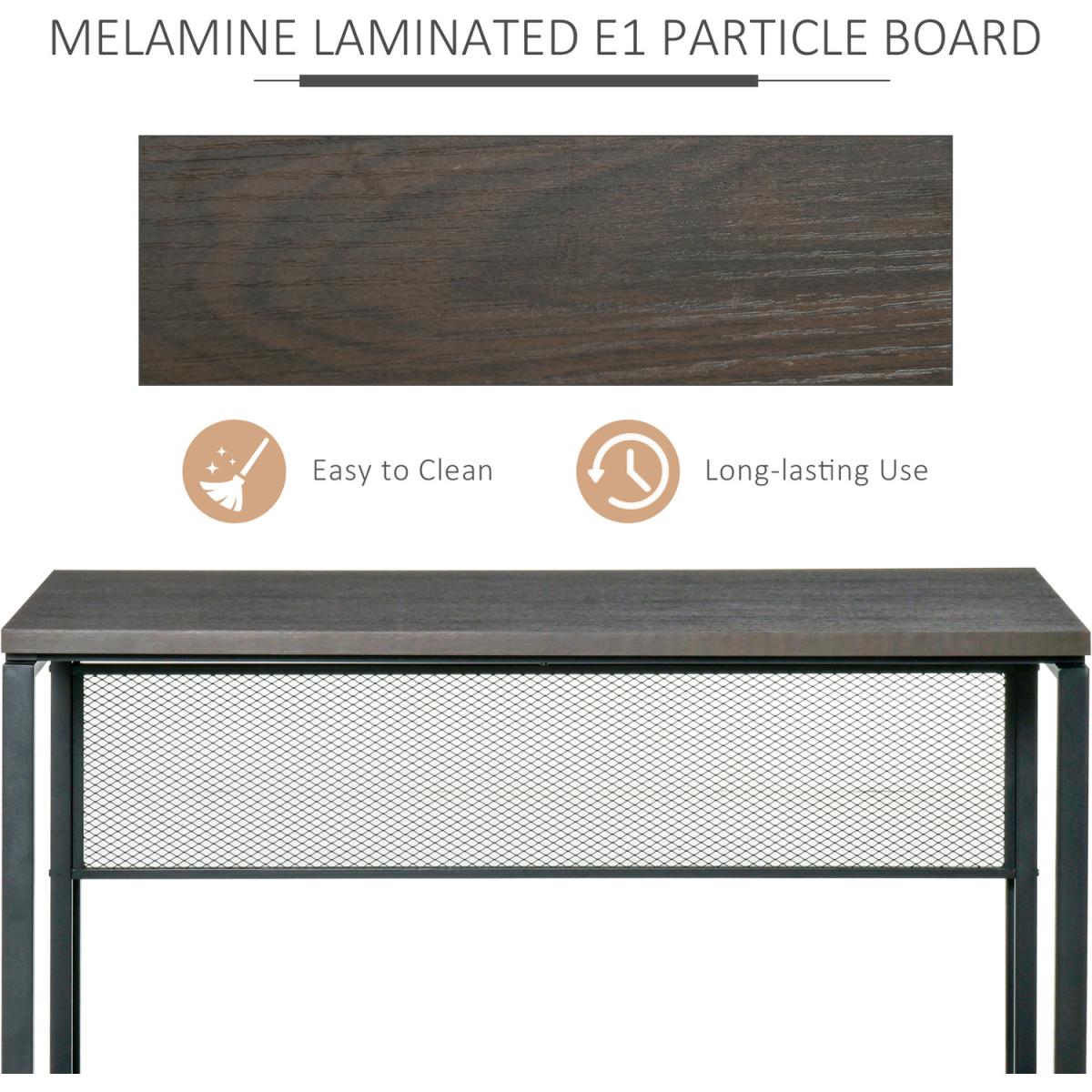 Computer Desk with Storage - Rustic brown – image 4