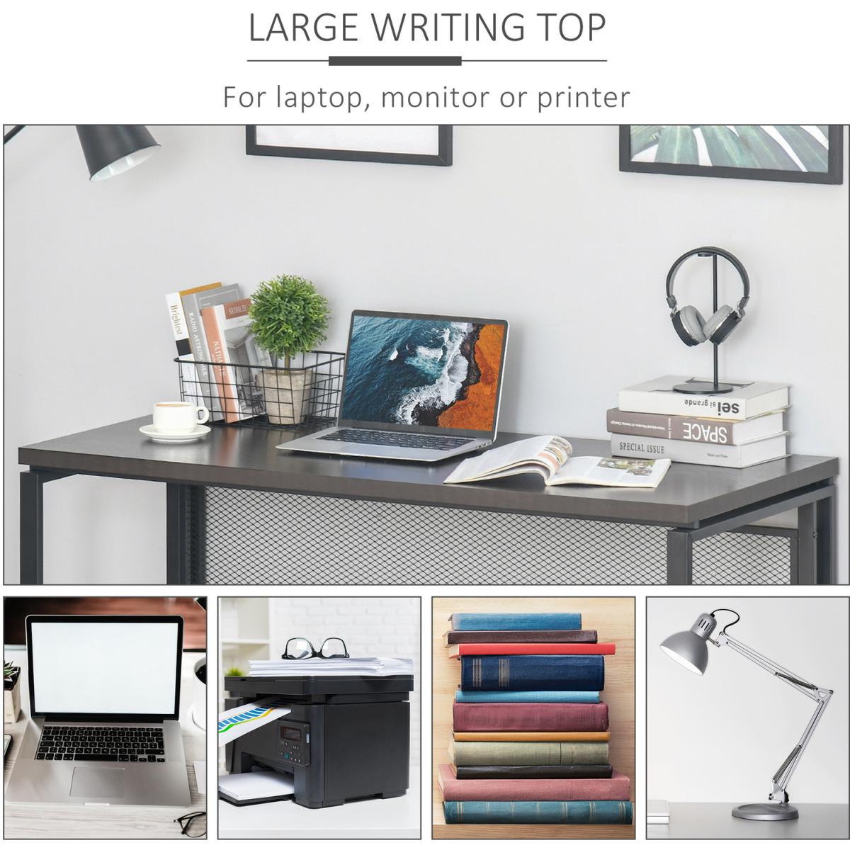 Computer Desk with Storage - Rustic brown – image 6