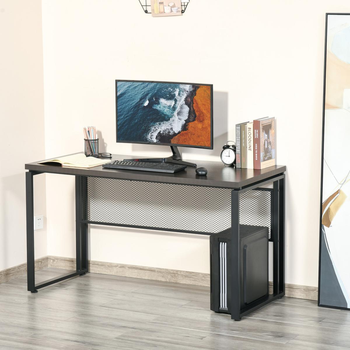 Computer Desk with Storage - Rustic brown – image 9