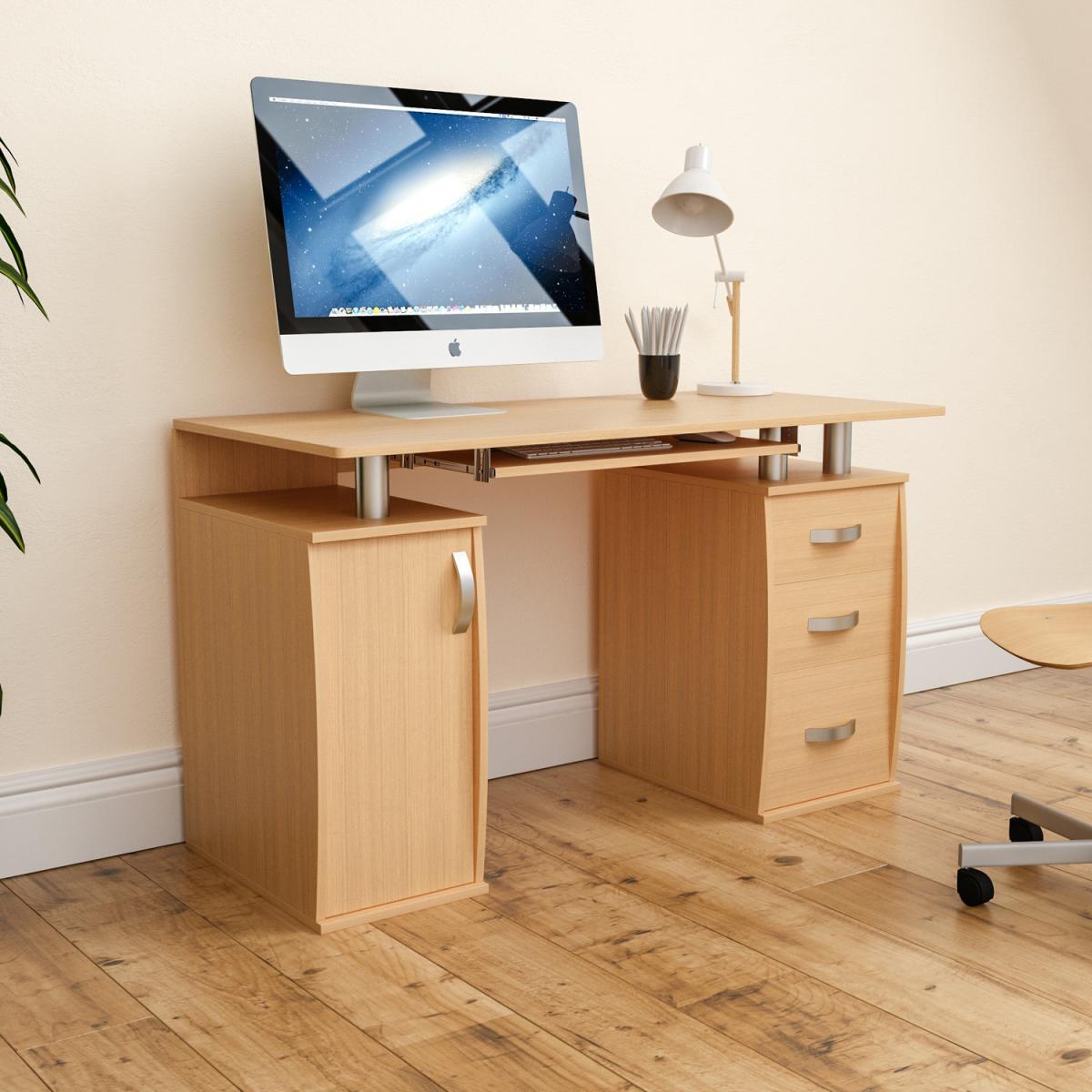 Otley 3 Drawer Computer Desk - Pine – image 12
