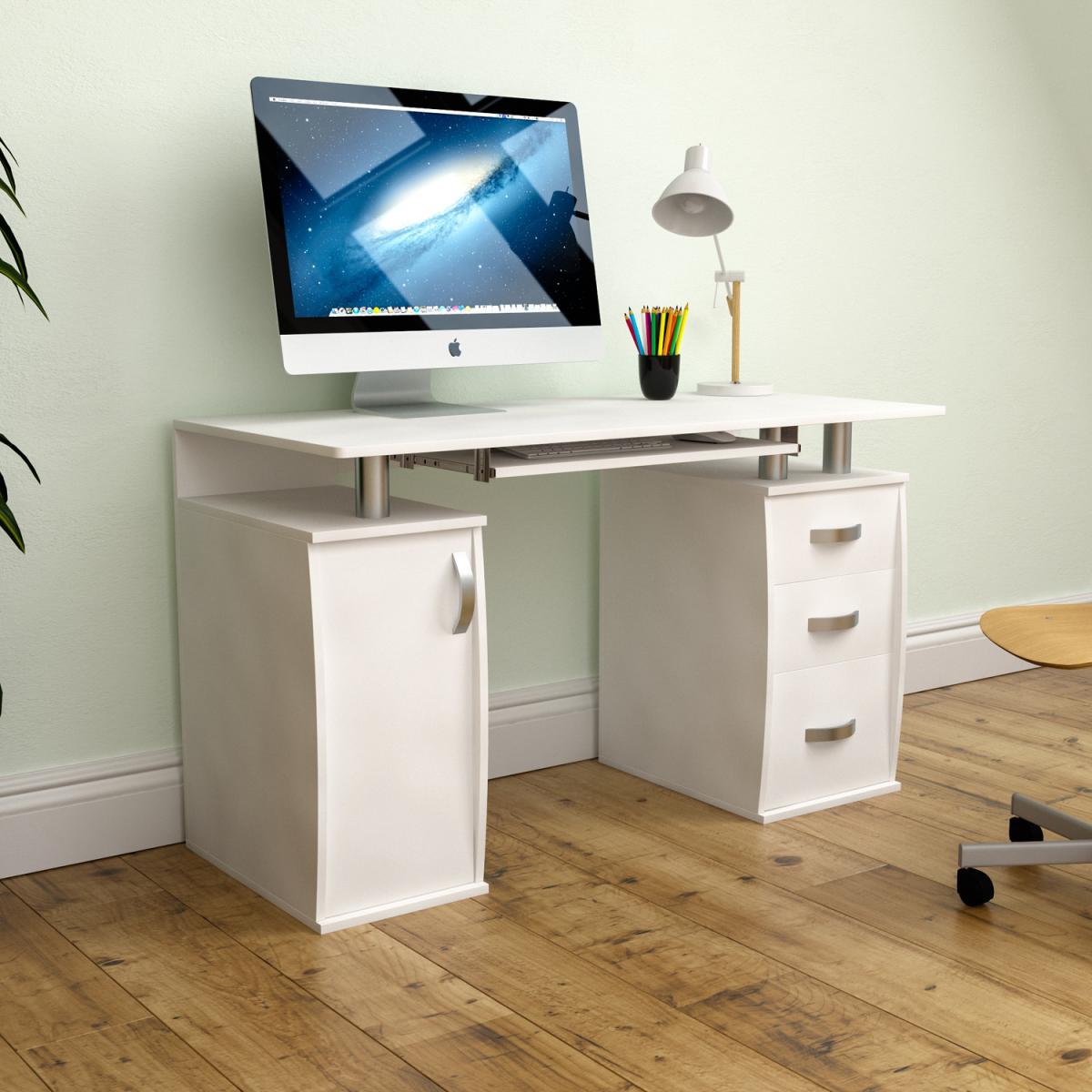 Otley 3 Drawer Computer Desk - Pine – image 3