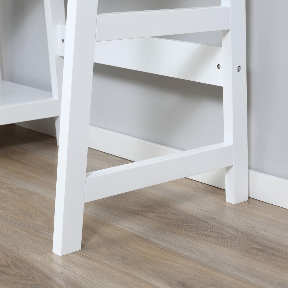 Compact Computer and Writing Desk with Shelf - Natural Wood Color – image 12