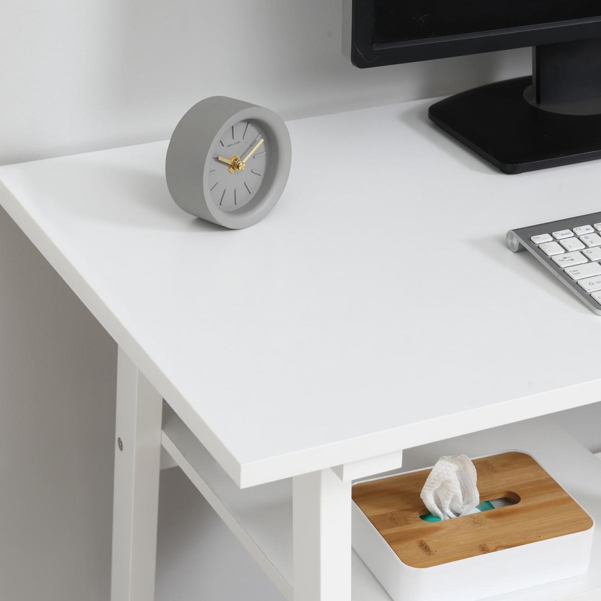 Compact Computer and Writing Desk with Shelf - Natural Wood Color – image 13