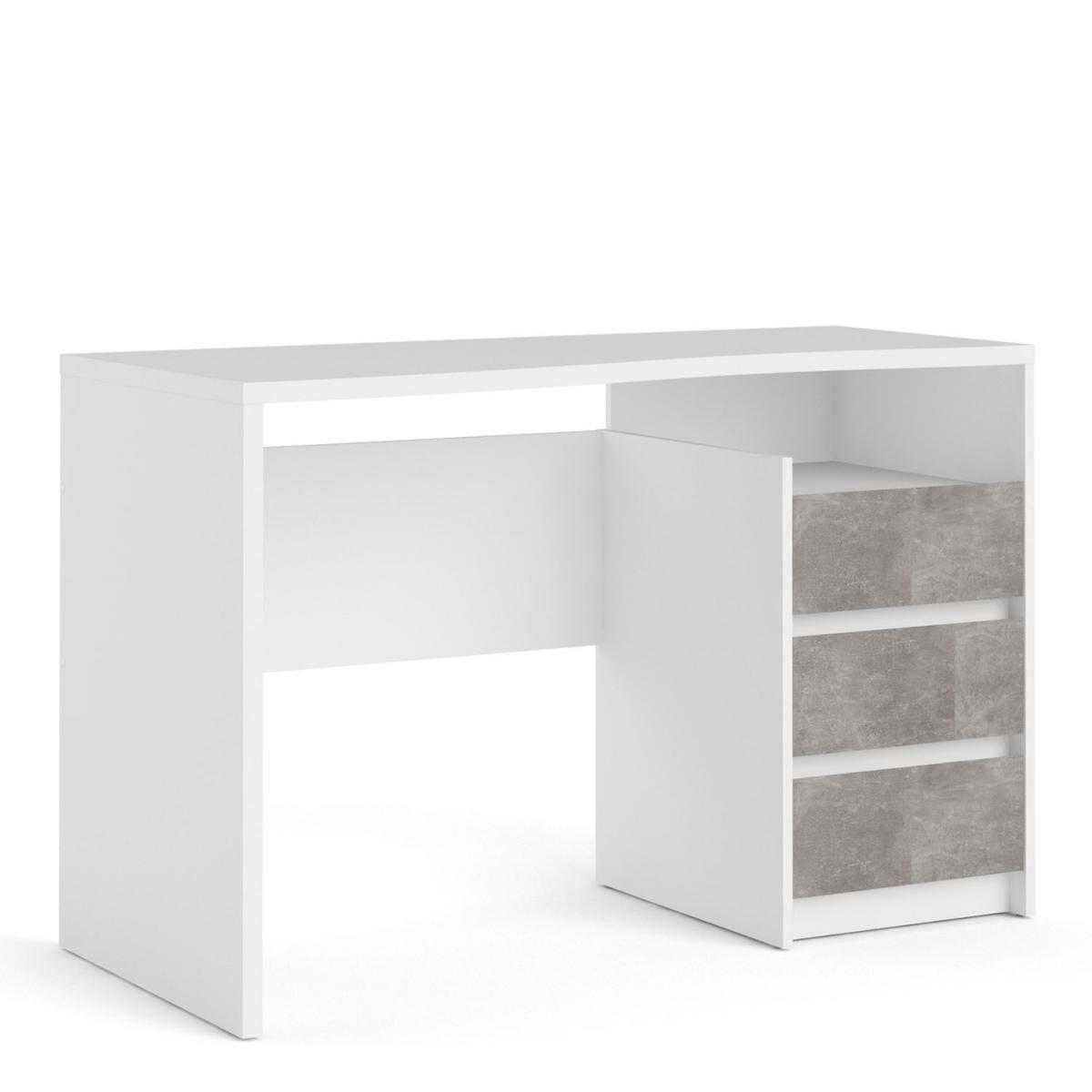 Function Plus Modern 3-Drawer Desk - Grey – image 2