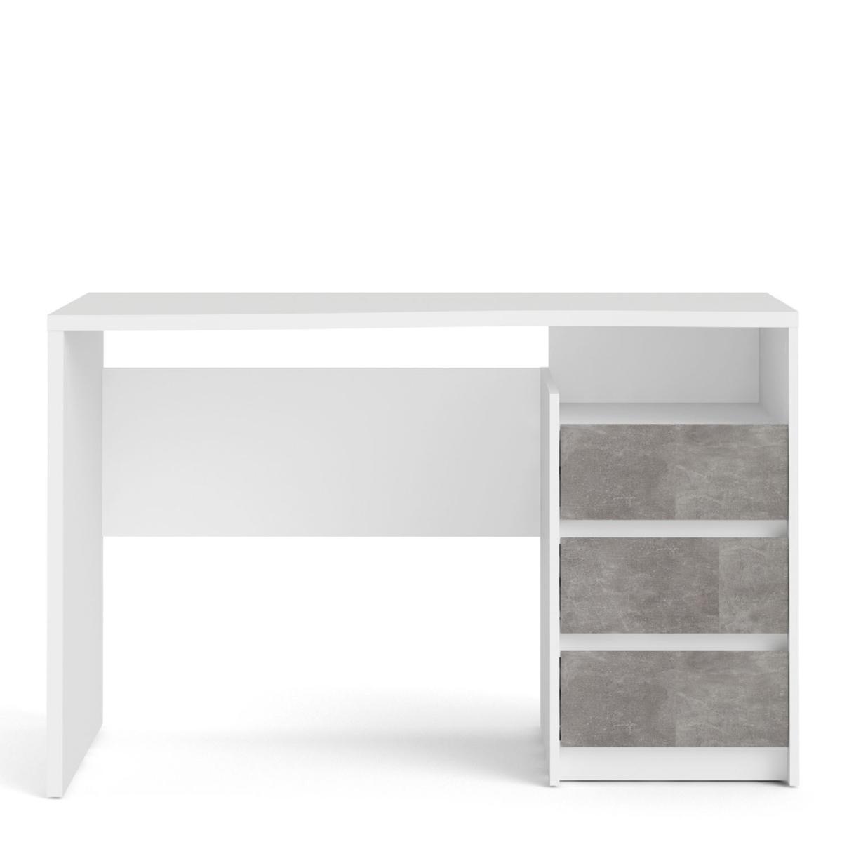 Function Plus Modern 3-Drawer Desk - Grey – image 3