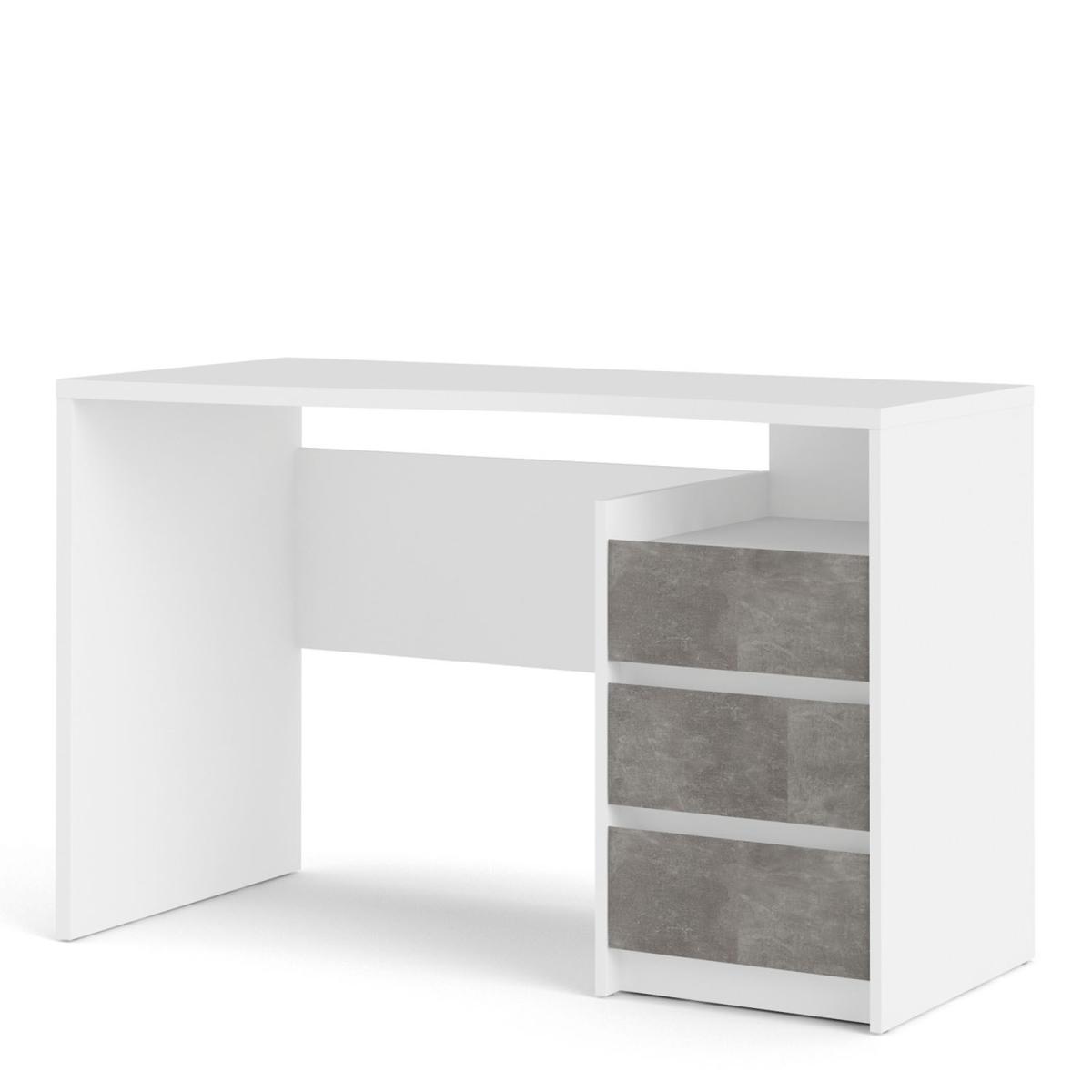 Function Plus Modern 3-Drawer Desk - Grey – image 4