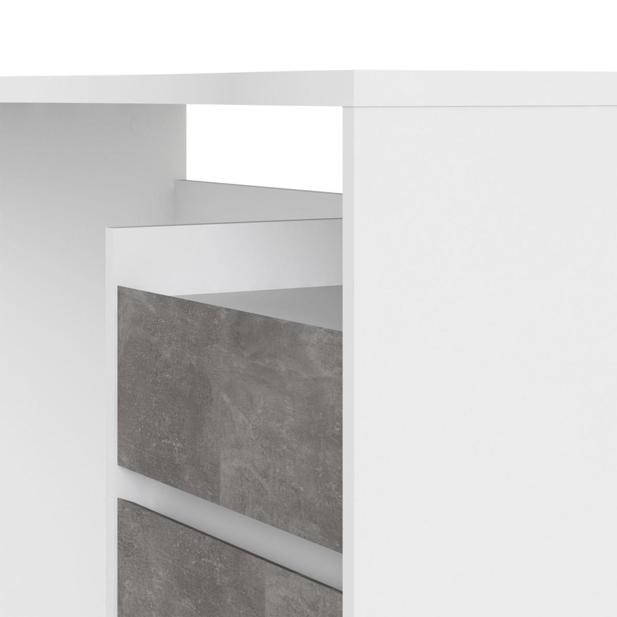 Function Plus Modern 3-Drawer Desk - Grey – image 10