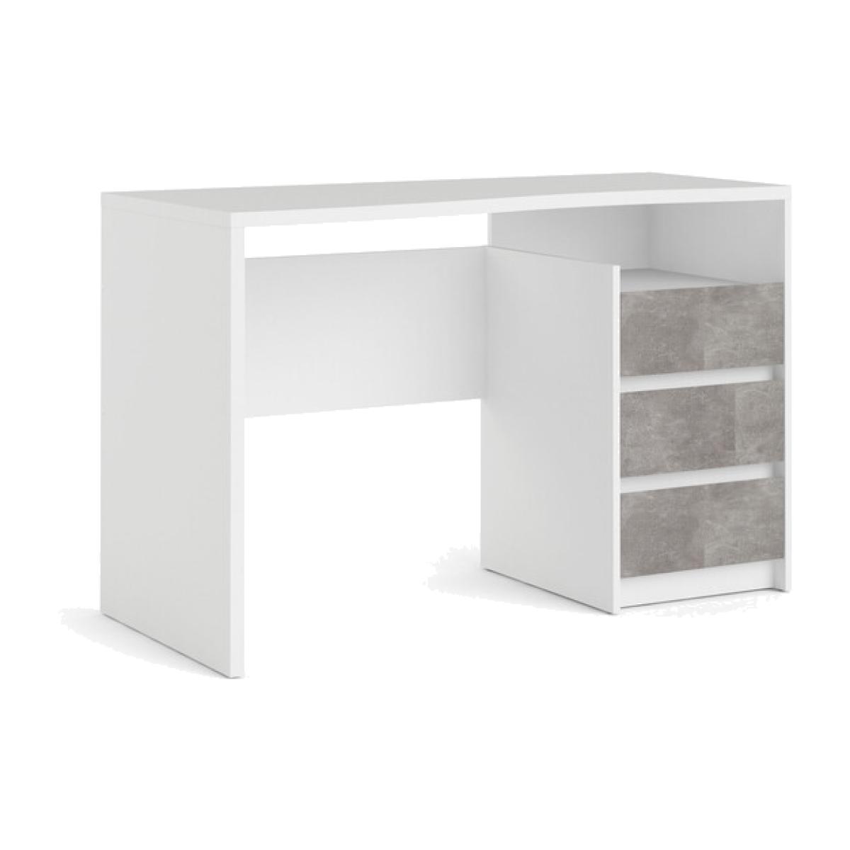 Function Plus Modern 3-Drawer Desk - Grey – image 1