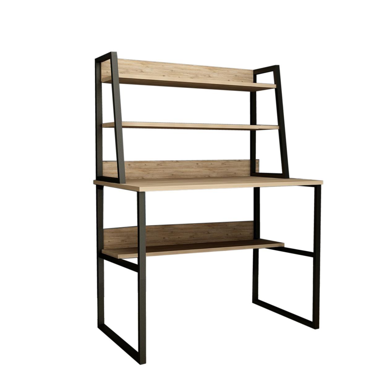 Mari Shelved Computer Desk - Walnut – image 2