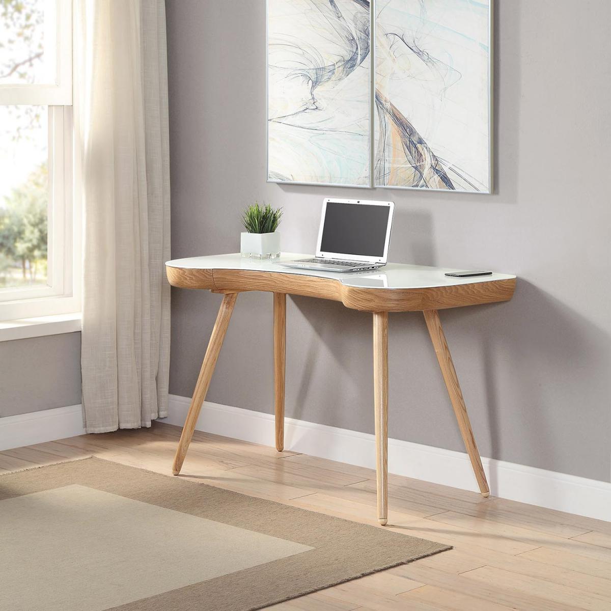 Executive Curve Desk - Oak – image 3