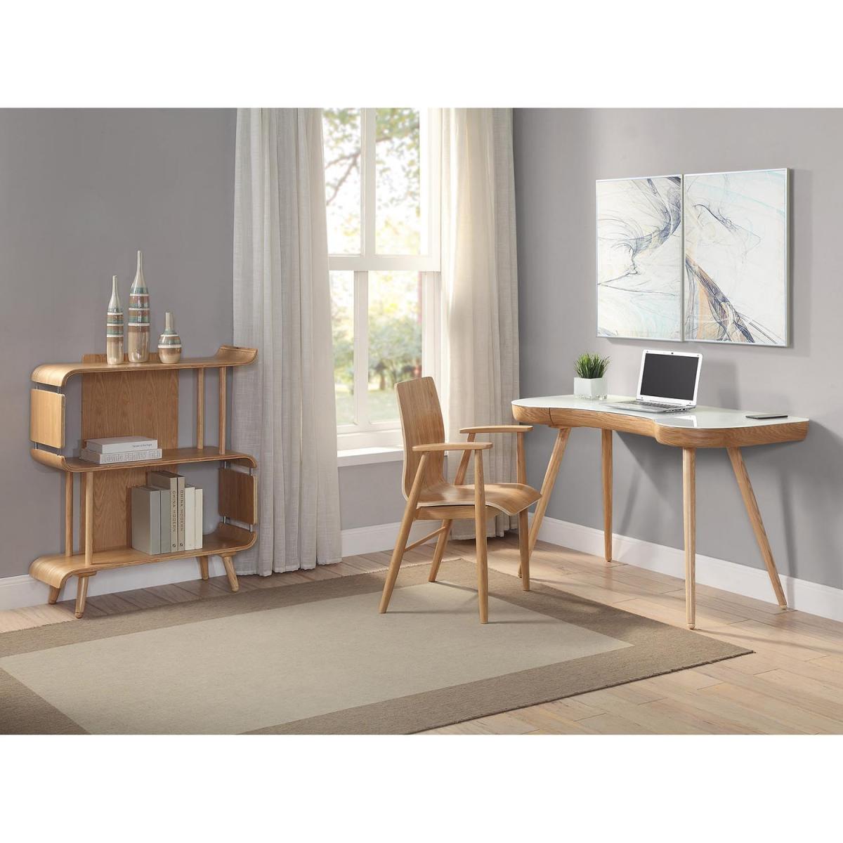 Executive Curve Desk - Oak – image 4