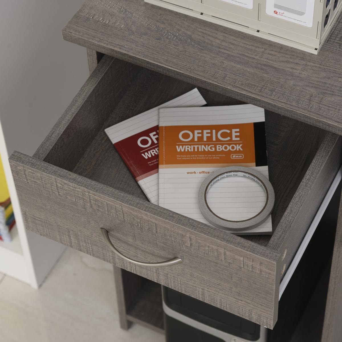L Shaped Corner Computer Desk with 2 Shelves - White – image 18