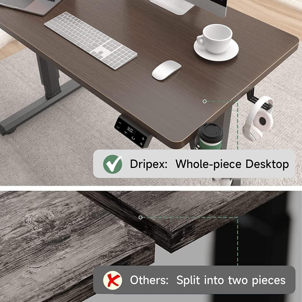 Electric Standing Height Adjustable Computer Desk - Walnut / 160cm – image 9
