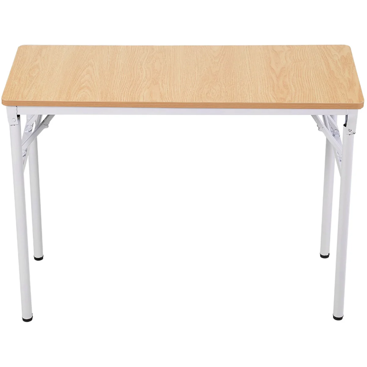 Compact Foldable Office Desk with Adjustable Feet - Wood – image 3