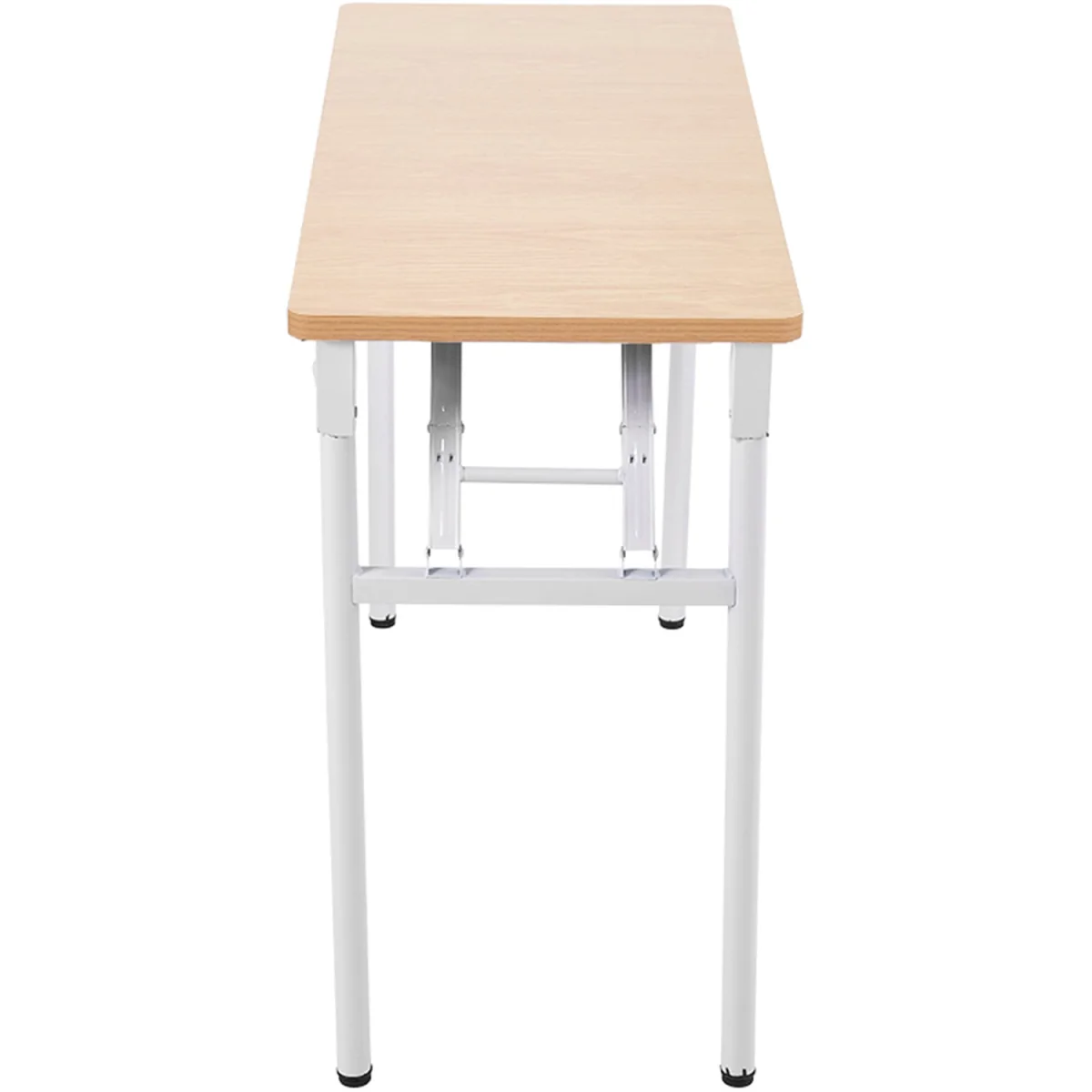 Compact Foldable Office Desk with Adjustable Feet - Wood – image 4