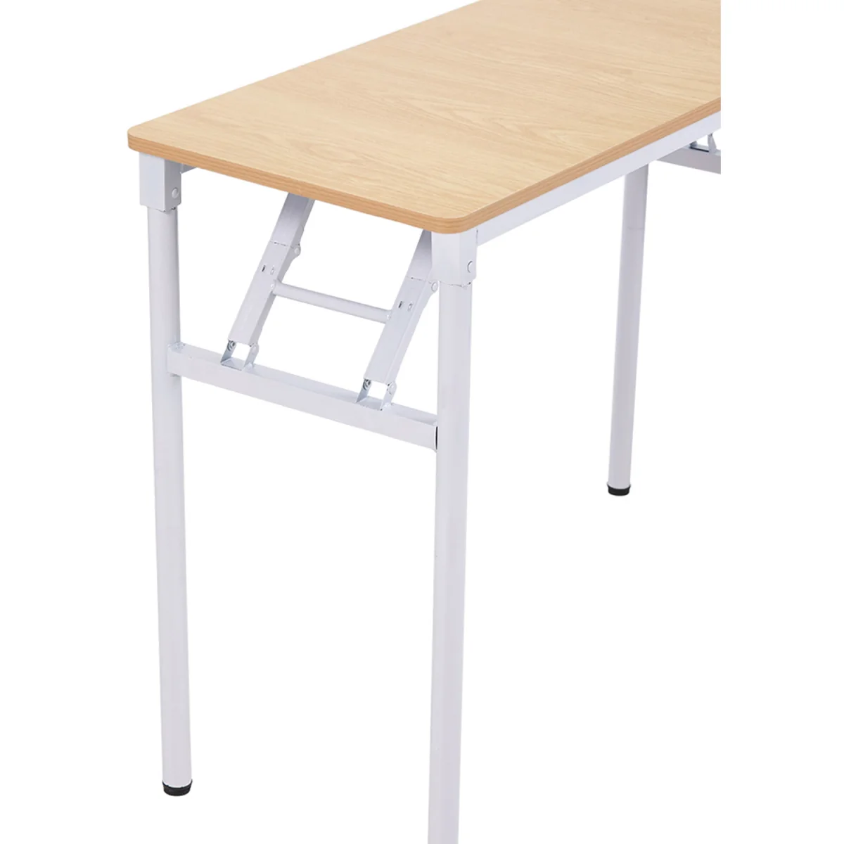 Compact Foldable Office Desk with Adjustable Feet - Wood – image 6