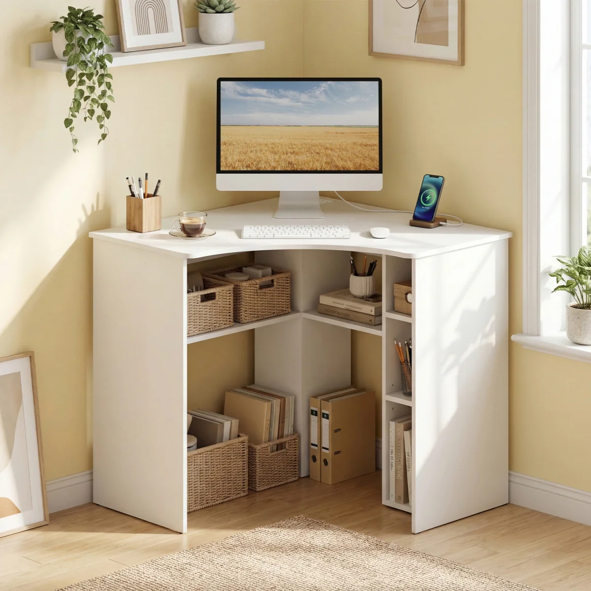 Home Makeup Vanity Desk - White – image 9