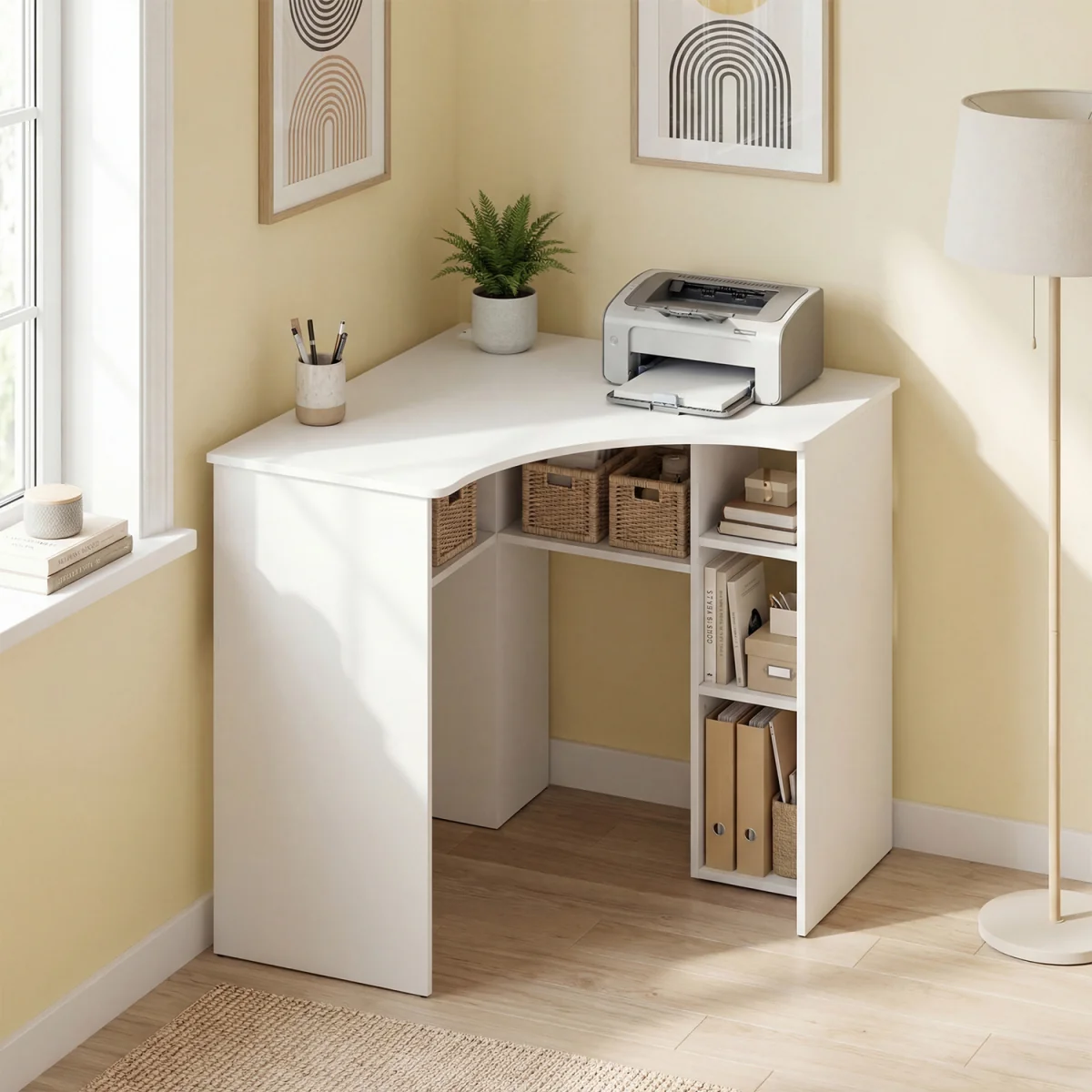 Home Makeup Vanity Desk - White – image 10