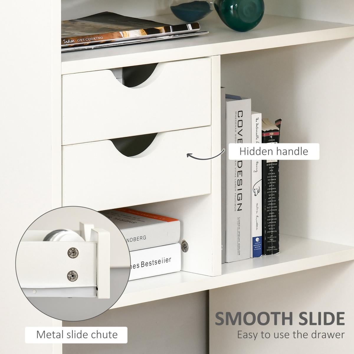 L-Shaped Corner Computer Desk - White – image 6