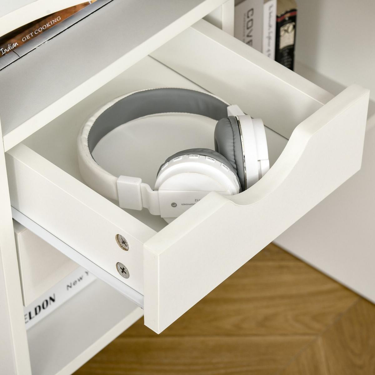 L-Shaped Corner Computer Desk - White – image 8