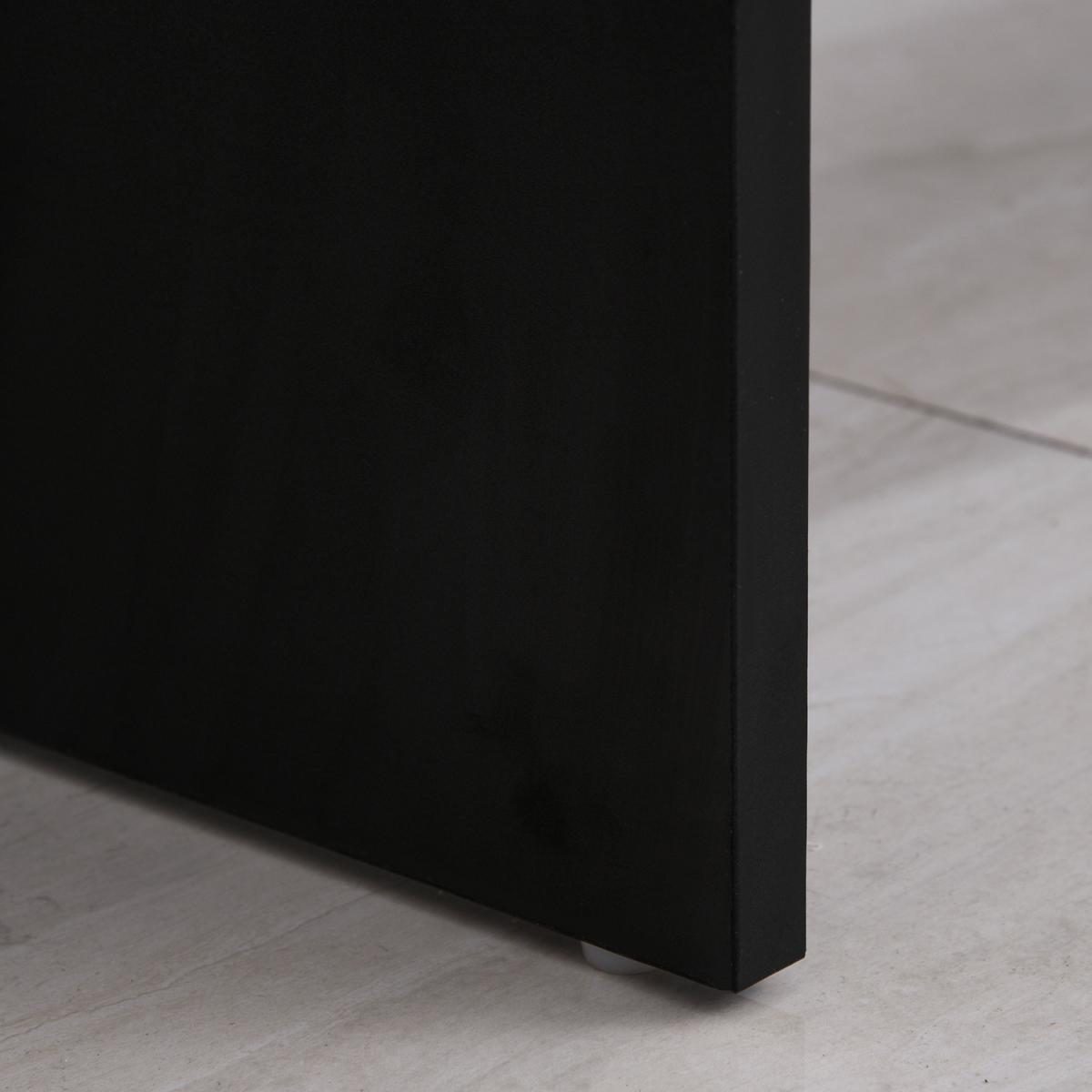 Modern Computer Desk Tablewith Shelf & Drawer - Black – image 2