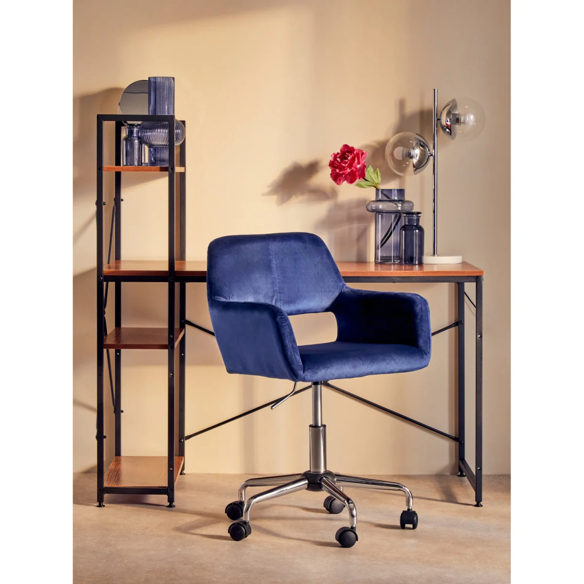 Laxton Red Pomelo Desk With Shelves - Red – image 2