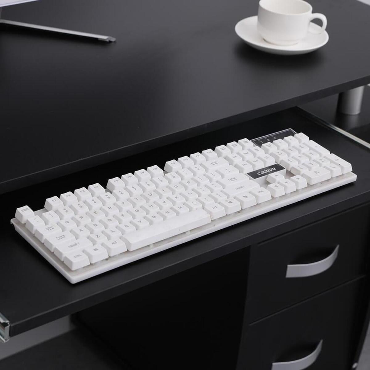 Saturn 3 Drawer Computer Storage Desk - Black - Black – image 5